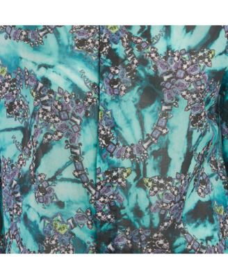 Women's Jeans Gems Print Cotton Shirt