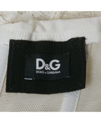 Women's White Lace Trim Cotton Strapless Corset Top