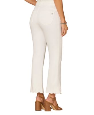 Petite High Rise Cropped Itty Bitty Flare Jeans