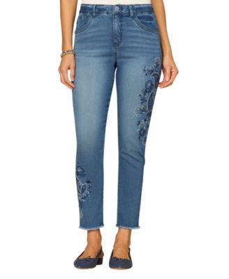 Petite High Rise Seamless Ankle Skimmer Jeans