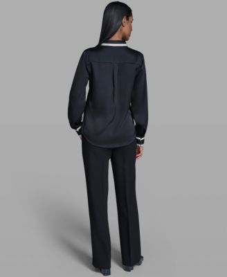 Women's Collared Long-Sleeve Top