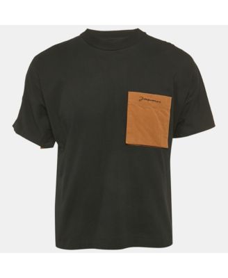Men's Black Jersey Pocket Detail T-Shirt
