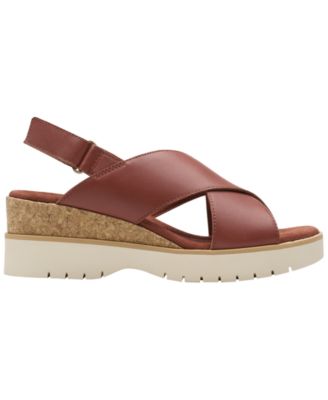 Women's Diaz Cross Round Toe Wedge Sandals