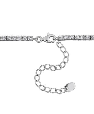 Sapphire (7/8 ct. t.w.) and White Sapphire (5-7/8 ct. t.w.) Floral Necklace in Sterling Silver