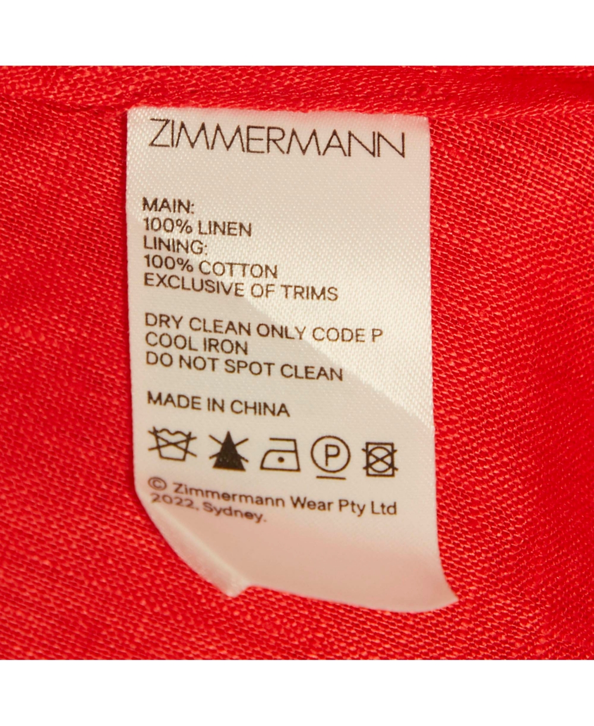 Pre-Owned Zimmermann Women's Red Linen Cut Out Midi Dress