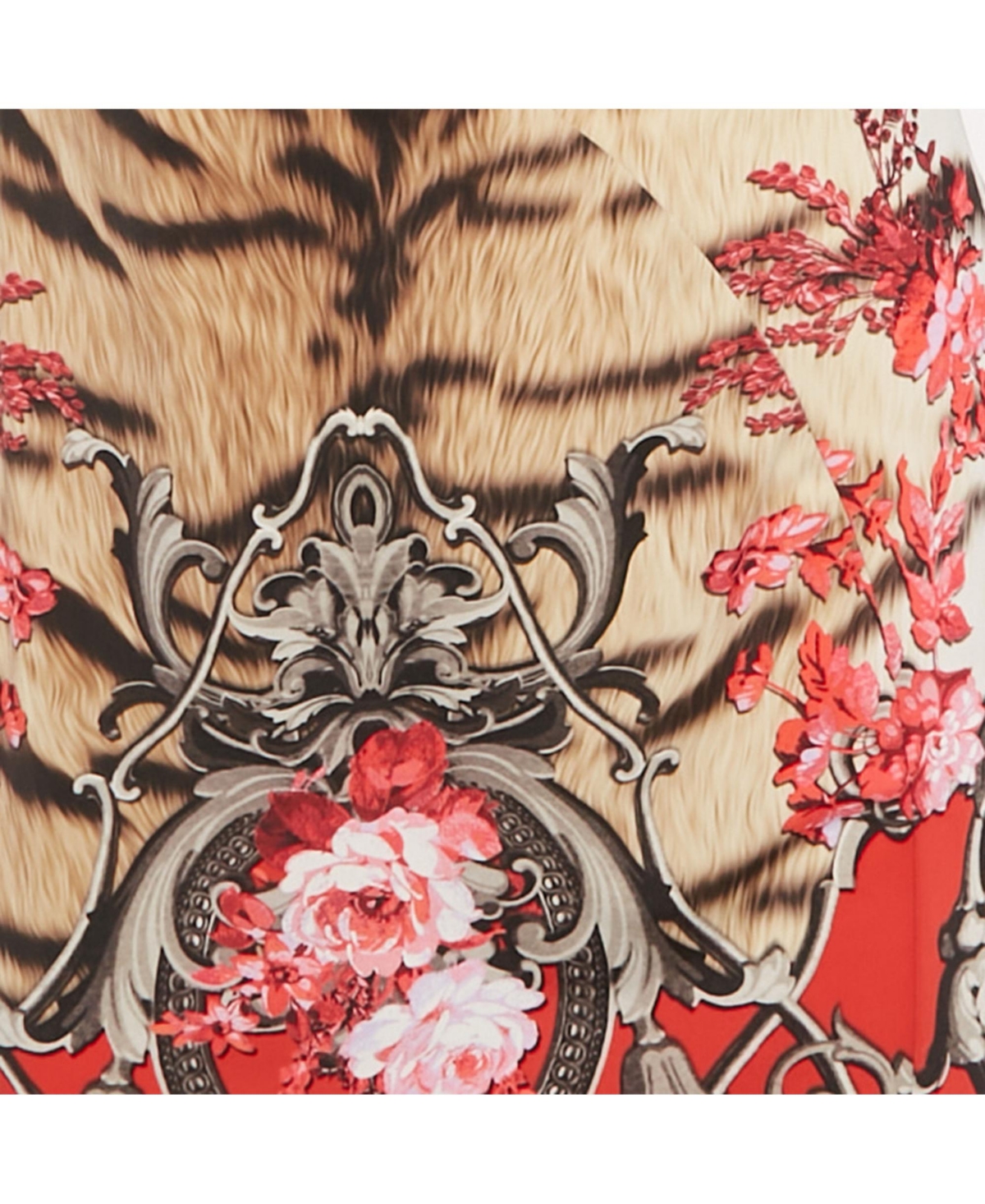 Pre-Owned Roberto Cavalli Women's Multicolor Printed Jersey Ruched Midi Dress