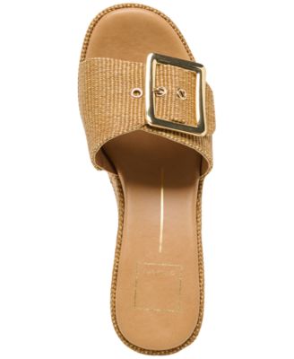 Women's Jilian Raffia Buckle Platform Slide Wedge Sandals