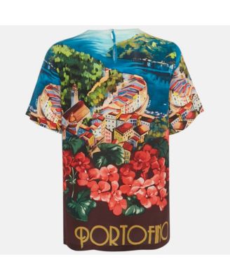 Women's Multicolor Portofino Print Silk Top