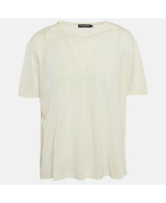 Men's Cream Jersey Crewneck T-Shirt