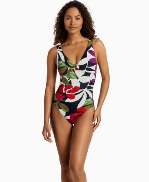 Купальник Ring Over-The-Shoulder, на косточках — Lauren Ralph Lauren