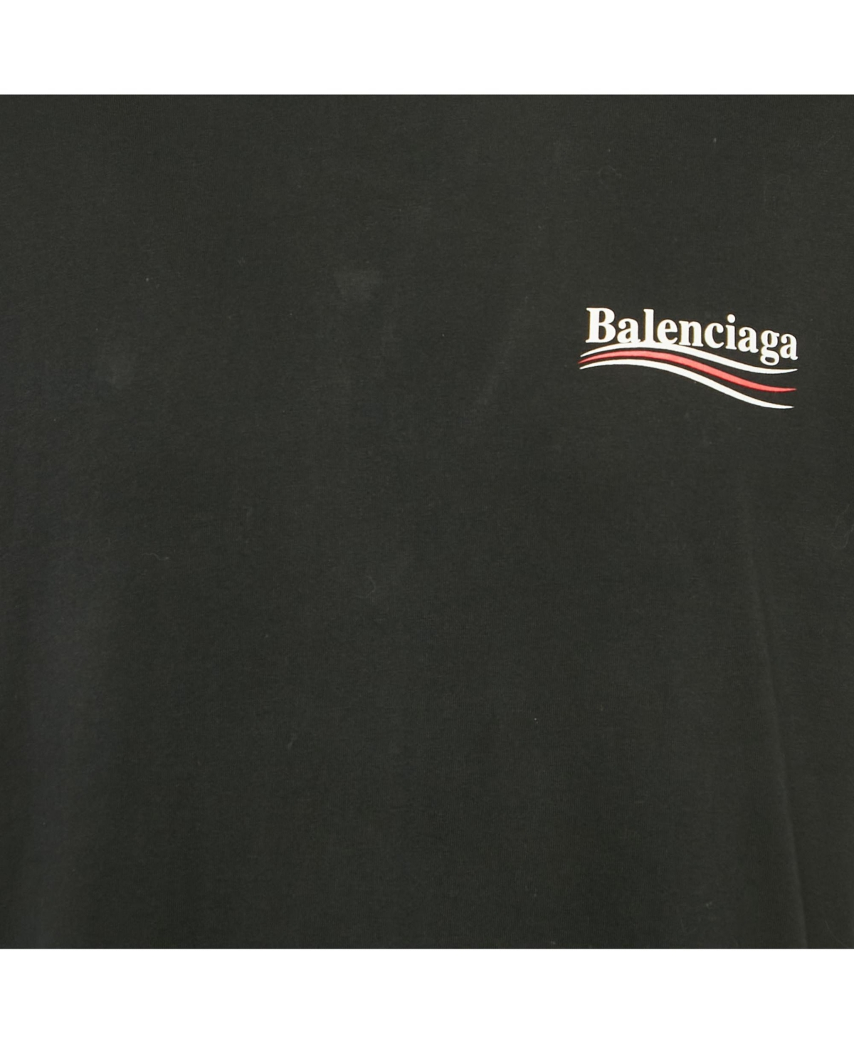 Pre-Owned Balenciaga Men's Black Logo Printed Cotton Knit Oversized T-Shirt