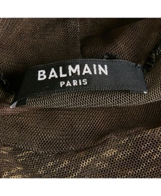 Women's Beige Love Letter-Print Stretch Mesh Sheer Top