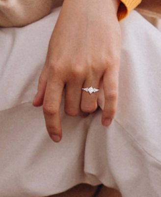 Moissanite (1-3/8 ct. t.w.) Princess Ring in Sterling Silver