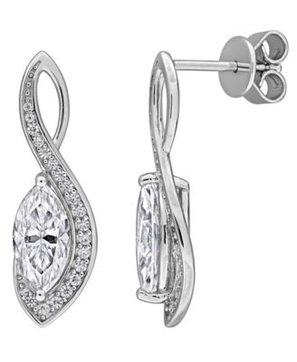 Moissanite (2-1/5 ct. t.w.) Drop Earrings in Sterling Silver