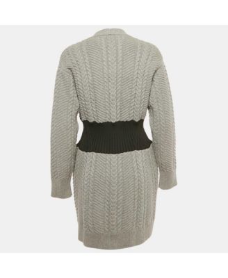 Women's Grey Cashmere Knit Mini Dress
