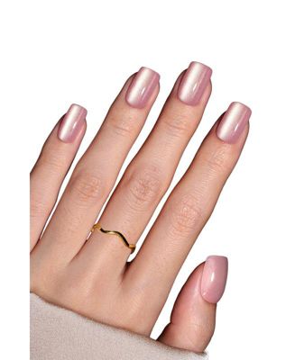 X Press Short Square Cat Eye Press-On Nails Kit, Nude (224 pcs)