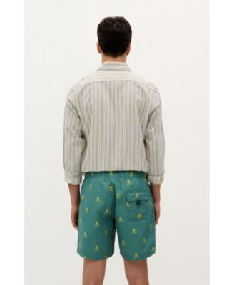 Men's Neon Skull Swimsuit