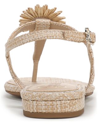 Women's Hilda T Strap Floral Flat Sandals