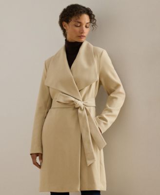 Women's Belted Wing Collar Trench Coat