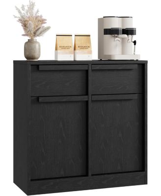 31.5" Sideboard Buffet Cabinet with 2 Drawers, Modern Coffee Bar Storage Cabinet