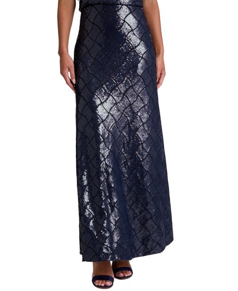 Женская юбка Muse Sequin A-Line Maxi, цвет: Тёмно-синий