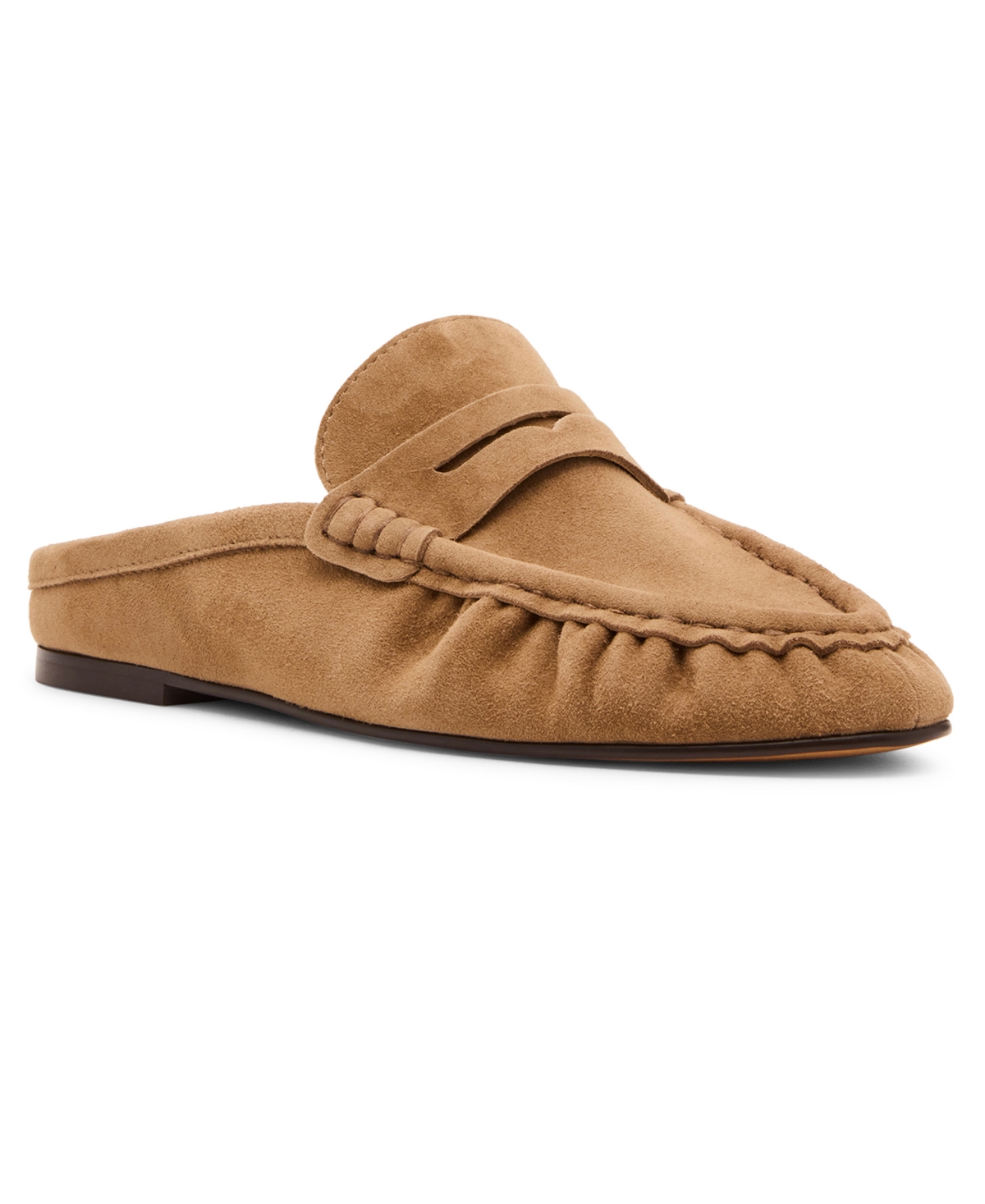 Steve Madden Women's Rafe Tailored Slip-On Mule Loafers - Taupe Suede