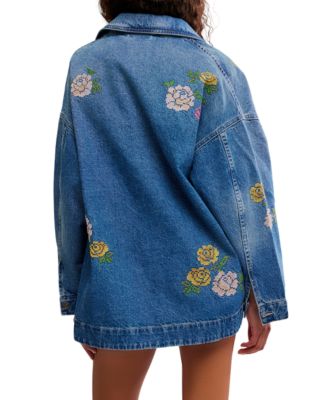 Women's Madison Embroidered Denim Shirt Jacket