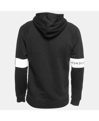 Men's Black Logo Print Cotton Hooded Sweatshirt