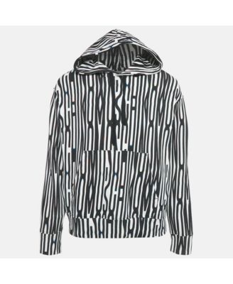 Men's Couture Black/white Logo Print Hoodie