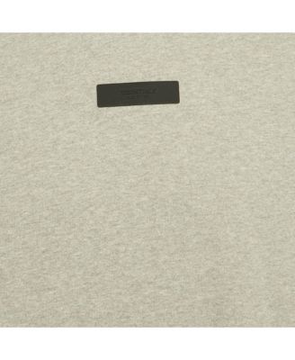 Men's Pre-Owned Essentials Fear Of God Grey Logo Patch Cotton Hoodie