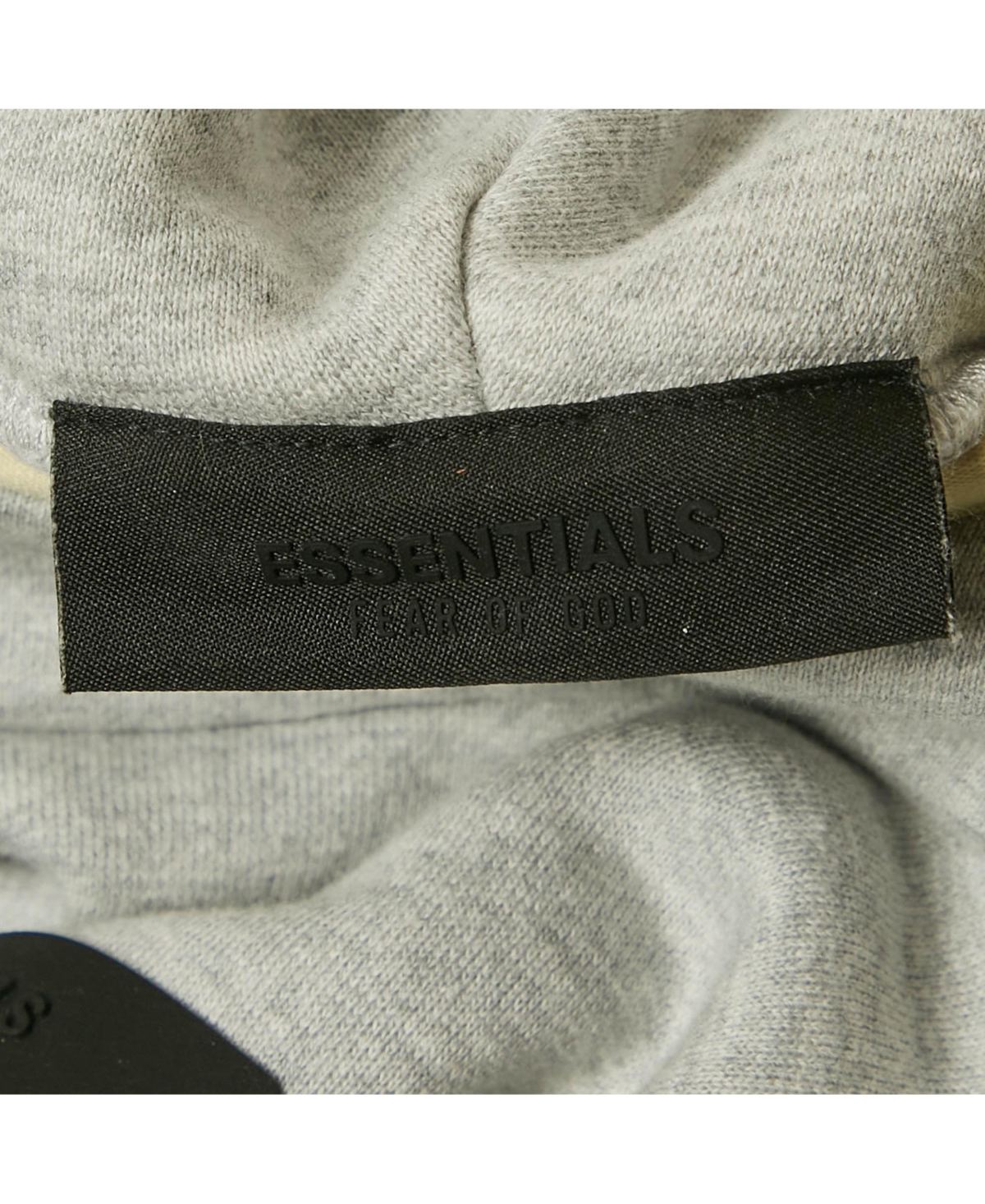 Pre-Owned Fear Of God Men's Grey Logo Patch Cotton Hoodie