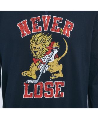 Men's Navy Blue Printed French Terry Pullover