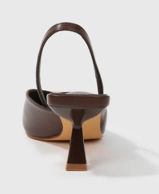 Women's Cielo Slingback Pumps with Gold-ToneTrapezoid Accent