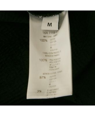 Men's Black Logo Printed Cotton Distressed Sweatshirt