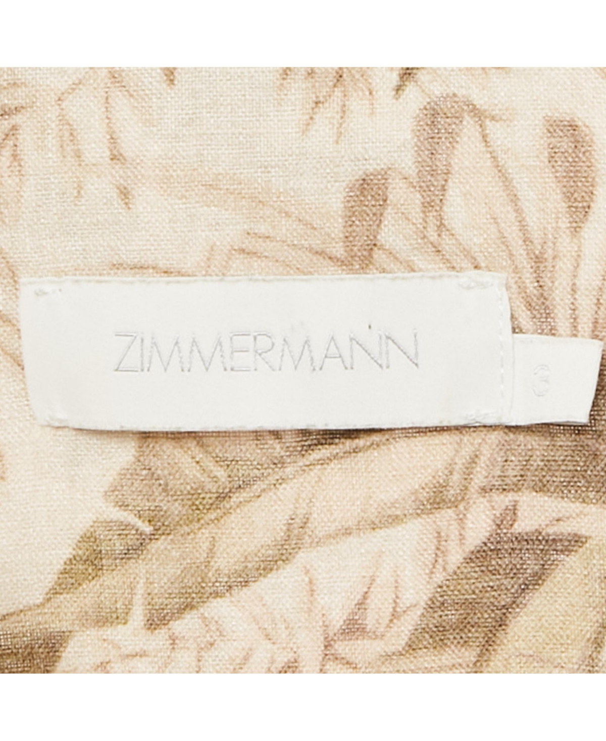 Pre-Owned Zimmermann Women's Green Tropical Print Linen Playsuit