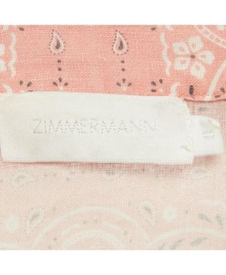 Women's Pink Paisley Print Linen Set