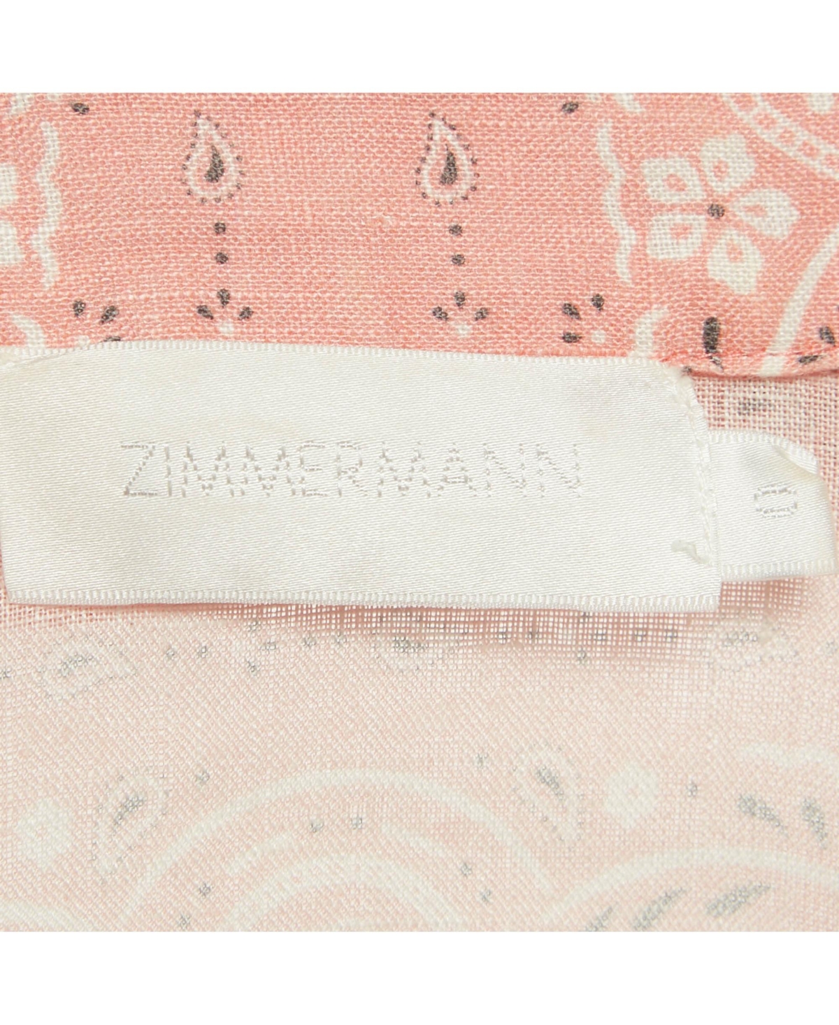 Pre-Owned Zimmermann Women's Pink Paisley Print Linen Set