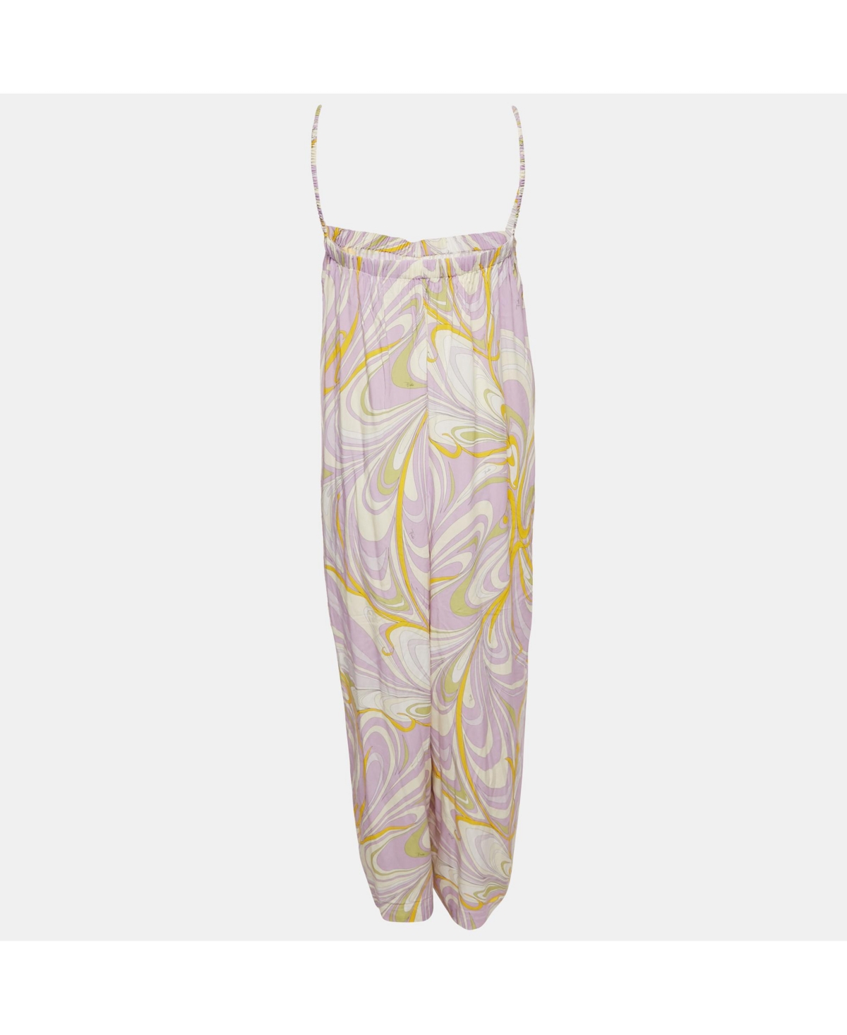Pre-Owned Emilio Pucci Women's Purple Swirling Print Jumpsuit