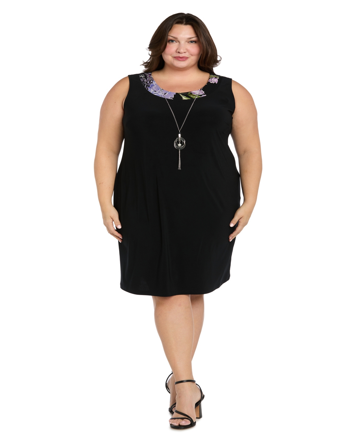 R & M Richards Plus 2-Pc. Floral-Print Jacket Dress Set