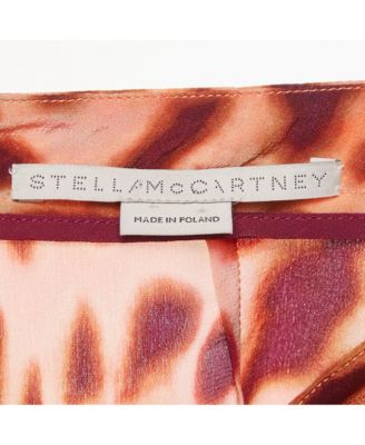 Women's Brown Leopard Print Silk Asymmetric Midi Skirt