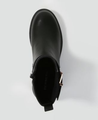 Shane Chelsea Booties with Buckled Strap Detail