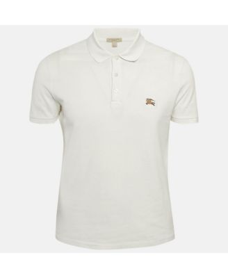 Men's Brit White Pique Logo Detail Polo T-Shirt