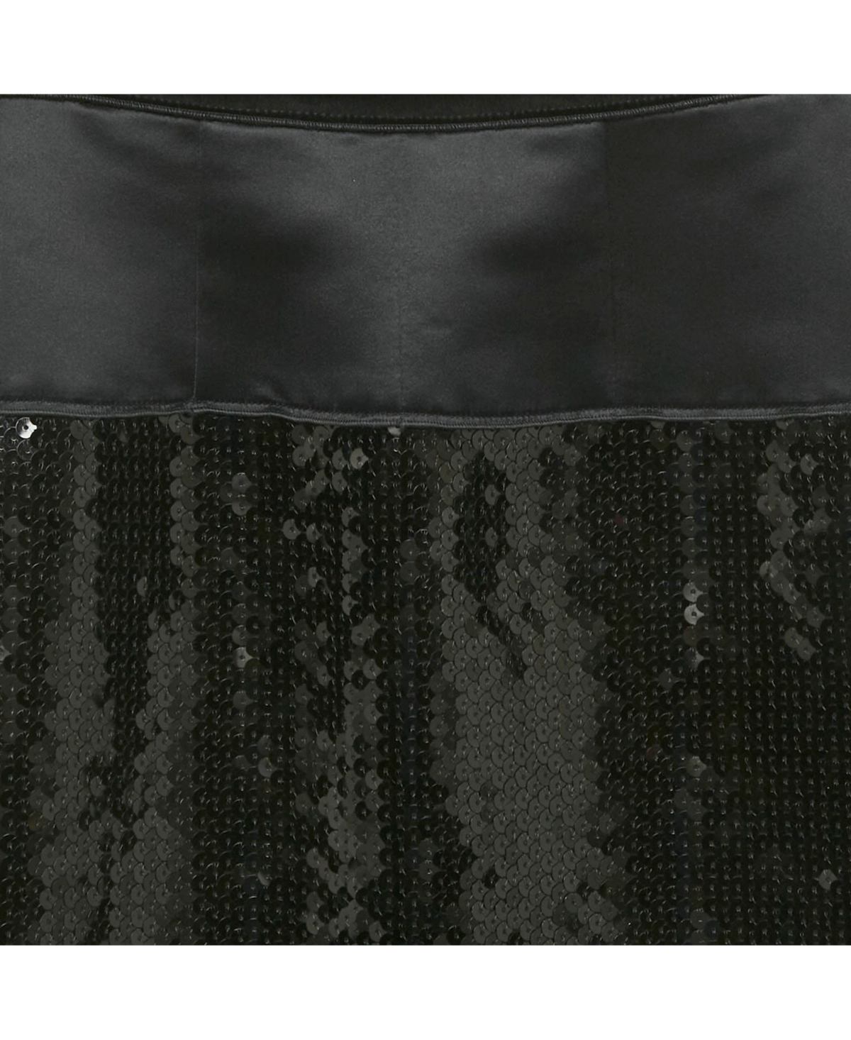 Pre-Owned Dolce & Gabbana Women's Black Sequin & Satin Pencil Skirt