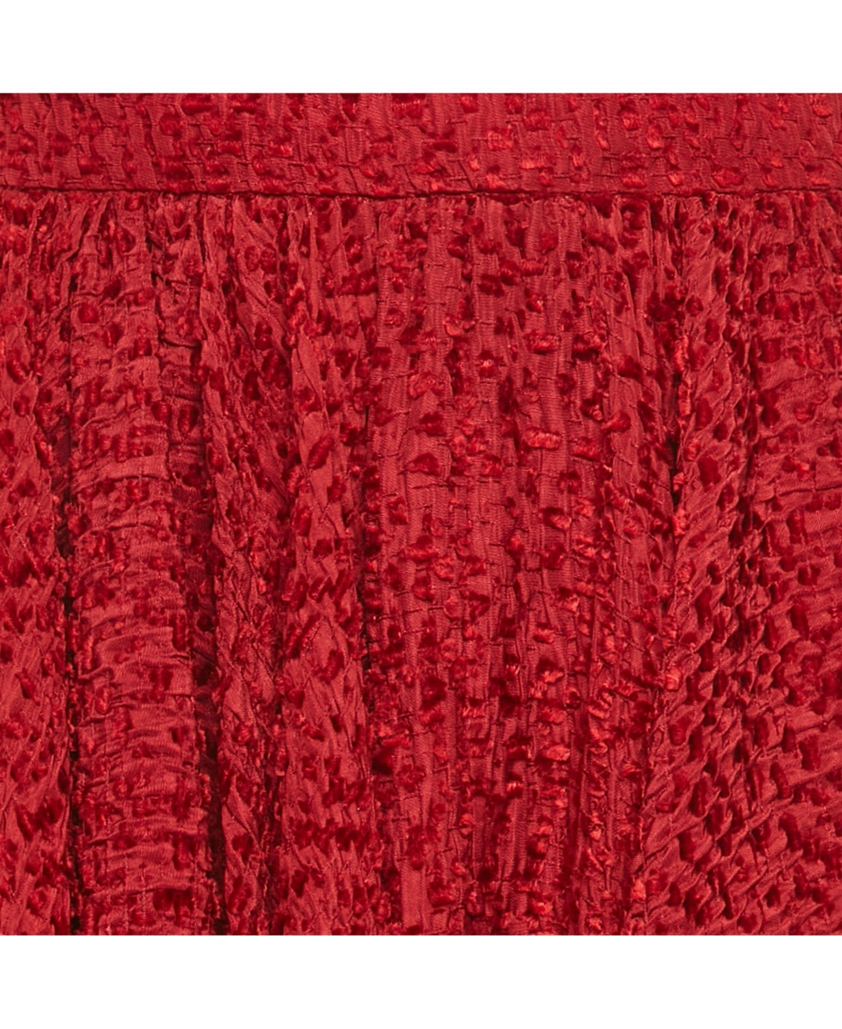 Pre-Owned Dolce & Gabbana Women's Red Swiss Dots Silk Flared Mini Skirt