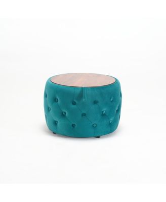 Luxurious Velvet Nesting Ottomans (Set of 2)