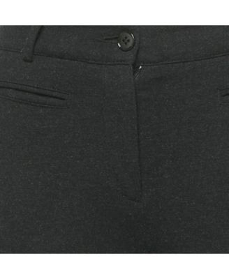 Women's Black Viscose Blend Stretch Slim Fit Trousers