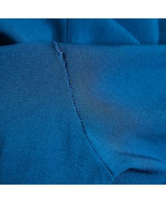 Women's Blue Crepe And Rib Knit Trim Joggers