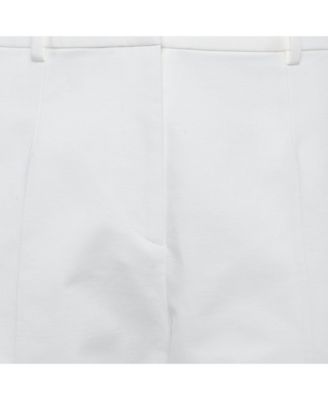 Women's White Taffeta Trousers