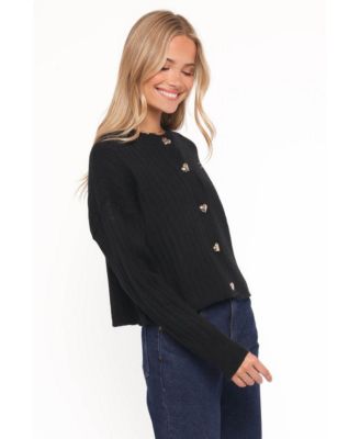 Women's Loulani Heart Button Cardigan