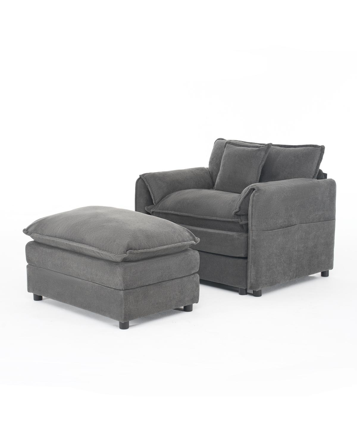 Streamdale Furniture Oversized Recliner Chair with Ottoman, Diy Combination